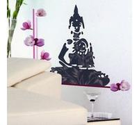 Sticker Zen Arbuste & Papillons Rose G