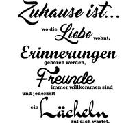 Sticker Zuhause ist ... wo die liebe wohnt