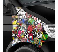 Stickerbomb - Autocollant tous les designs, toutes les tailles Que ce soit brillant ou mat, coloré ou noir/blanc. Autocollant pour voiture sans bulles 3D avec logo Bomb - JDM