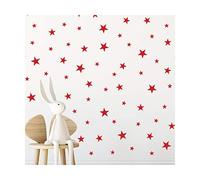StickerDeen | Autocollants muraux en vinyle amovibles en forme d'étoiles rouges pour chambre d'enfant | (Lot de 166)