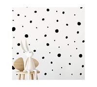 StickerDeen Lot de 152 autocollants muraux amovibles en vinyle de forme irrégulière Motif dalmatien Noir