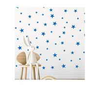 StickerDeen Lot de 166 autocollants muraux amovibles en vinyle pour chambre d'enfant Motif étoiles bleues