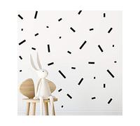 StickerDeen | Lot de 316 autocollants muraux amovibles en vinyle en forme de confettis | Noir