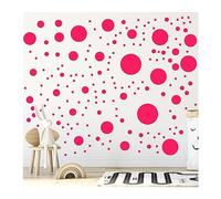 StickerDeen Lot de 500 autocollants muraux en vinyle amovibles pour chambre d'enfant, salon, salle de classe, salle de jeux (rose vif)