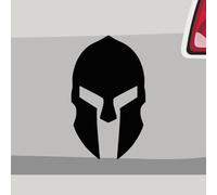 Stickerfreaks Autocollant - Motif casque de gladiateurs de Rome Spartan - Pour voiture, moto, vélo, ordinateur portable, camion (10 x 6 cm, blanc)
