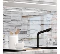 StickerProfis - Plaque arrière de cuisine autocollante Crédence adhésive - BRISER LE MUR DE PIERRE - (BRUCH STEINWAND) PREMIUM 60 x 500cm