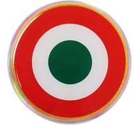 Stickers 3D cocarde drapeau Italie HQ, diamètre 48 mm