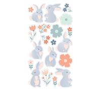 Stickers 3D lapins pastel