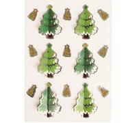 Stickers 3d - Megacrea Diy - Holographique - Sapin - 4cm - 6 Pcs