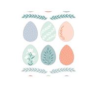Stickers 3D oeufs de pâques pastel -