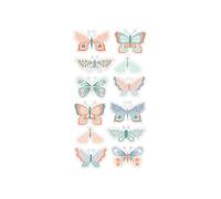 Stickers 3D papillons pastel
