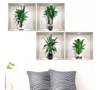 Stickers 3D plantes feuilles de palmiers exotiques