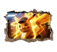 Stickers 3D - POKEMON - Pikachu - Décoration murale - Couleurs vives - 30x20cm