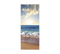 Stickers 3D Porte Poster Plage Mer L83 x H204cm Papier Peint Porte Pour Chambre Salon Décoration De La Maison Stickers Muraux Imperméable Stickers Amovibles