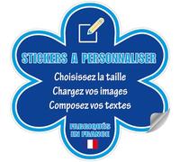 Stickers à personnaliser - Forme de fleur - En vinyle autocollant