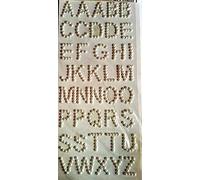 Stickers Adesif Lettres Autocollantes Perles Lettre Alphabet Grand Format Rose Rouge Argent Doree (Blanche Argente)
