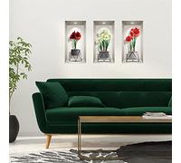 Stickers adhésifs 3D | Sticker Mural Autocollant effet 3D fleurs de lys - Stickers muraux Chambre Adulte - Stickers muraux 3D - Decoration Murale Salon - Autocollants muraux Trompe l'oeil | 60x90cm