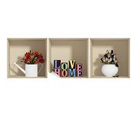 Stickers adhésifs 3D | Sticker Mural Autocollant effet 3D Love Home - Stickers muraux Chambre Adulte - Stickers muraux 3D - Decoration Murale Salon - Autocollants muraux Trompe l'oeil | 40x120cm
