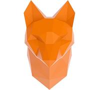 Stickers adhésifs 3D | Sticker Mural Autocollant effet 3D origami renard orange - Stickers muraux Chambre Adulte - Stickers muraux 3D - Déco Salon - Autocollants muraux Trompe l'oeil | 50 x 30 cm