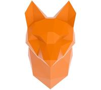 Stickers adhésifs 3D | Sticker Mural Autocollant effet 3D origami renard orange - Stickers muraux Chambre Adulte - Stickers muraux 3D - Déco Salon - Autocollants muraux Trompe l'oeil | 90 x 50 cm