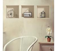 Stickers adhésifs 3D | Sticker Mural Autocollant effet 3D Welcome vintage - Stickers muraux Chambre Adulte - Stickers muraux 3D - Decoration Salon - Autocollants muraux Trompe l'oeil | 40x120cm