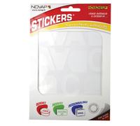 Stickers adhésifs lettres alphabétiques 40 mm coloris blanc