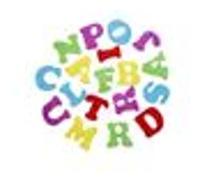 Stickers adhésifs Lettres - feutrine - 80 pièces - de 2,5 cm G