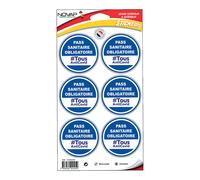 Stickers adhésifs pass sanitaire obligatoire, lot de 6