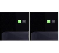 Stickers adhésifs Phosphorescent | Sticker Autocollant Interrupteur - Décoration Murale Fluorescente | 8X 8 cm (Lot de 2)