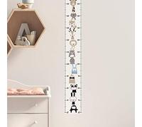 Stickers adhésifs Toise Scandinave | Sticker Autocollant animaux - Décoration Murale Chambre Enfants | 1 Planches de 50 x 20 cm
