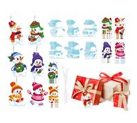 Stickers Advent Calendarr - 4,72 x 3,94 InchesChristmas Crafts For Kids, 2D Holiday Decoration with Sticker, Make Stickers Ornaments | For Kids Adults Tree Holiday Classroom Class Home