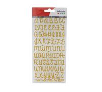 Stickers alphabet doré à paillettes