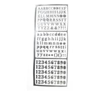 Stickers alphabet et chiffres Argenté 1 cm 169 pièces