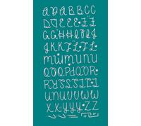 Stickers Alphabet Pailleté Puffy Noir