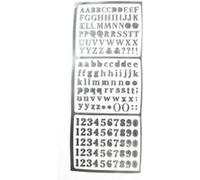Stickers - Alphabets et Chiffres - Argentés - 1 cm - 169 pièces - Ctop