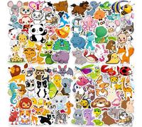 Stickers Animaux 200 Pcs Autocollant Enfant,Autocollant Kawaii,Gommettes Enfants 3 4 5 6 Ans,Vinyle Autocollant Imperméable,Cadeau Enfant 3 4 5 6 Ans,Stickers Pour Scrapbooking Journal Gourde Etc