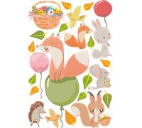 Stickers animaux de la forêt envolés