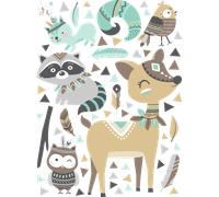 Stickers animaux déguisés en indiens