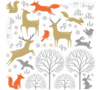 Stickers animaux des bois d'automne