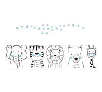 Stickers animaux des tropiques rigolos