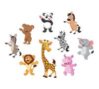 Stickers animaux disent bonjour