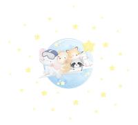 Stickers animaux endormis cap vers lune