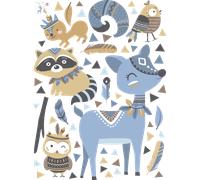 Stickers animaux indiens des collines