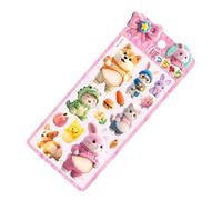 Stickers Animaux Mignons,Mini Autocollant Silicone Ventre d'Animal - Minuscules Stickers 3D Pour Scrapbooking - Pour Ordinateurs Portables Guitares Valises Bagages Carnets Enveloppes Lunettes Tablette