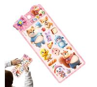 Stickers Animaux Mignons - Mini Autocollant Silicone Ventre d'Animal | Petits Décalques 3D Cartoon - Bagages Carnets Enveloppes Lunettes Tablettes Agendas Ordinateurs Portables