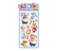 Stickers Animaux Mignons,Mini Décalque 3D Ventre Animal - Autocollants Relief 3D Miniatures,pour Bouteilles d'Eau Ordinateurs Portables Guitares Valises Bagages Lunettes Tablettes Agendas