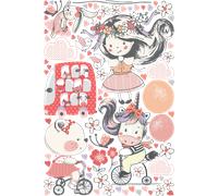 Stickers animaux rigolos et petite fille gentille