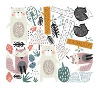 Stickers animaux scandinaves de la forêt
