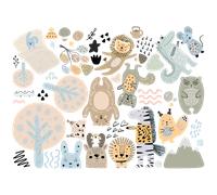 Stickers animaux scandinaves joyeux