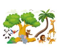 Stickers animaux sous les arbres